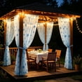thumbnail image 6 of Yhmxh Outdoor Floral Sheer Curtain Panel, Rod Pocket Light Filtering Semi Transparent Waterproof Drape, Sunflower Pattern Breathable Privacy Curtain for Patio, Porch, Balcony, 1 Panel 39.37x78.74in, 6 of 6