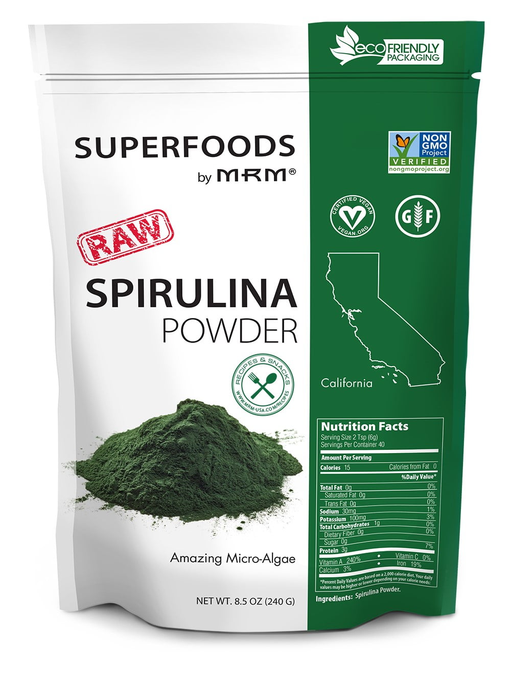 MRM Raw Spirulina Powder, 8.5 Oz - Walmart.com - Walmart.com