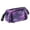 Purple and Black Tie-dye texture, variant on Nylon Fish Mouth Pencil Case with Large Capacity Zipper Pencil Pouch Green Ink Splatter Pattern Pencil Bag Organizers
