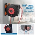 thumbnail image 5 of Retractable Extension Cord Reel 50 FT, Heavy Duty 14AWG/3C SJTOW Power Cord w/ Lighted Outlet, 13 Amp Breaker, 180° Swivel for Wall/Ceiling Mount, 5 of 6