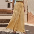 thumbnail image 4 of SELONE Wide Leg Pants for Women Dressy High Waist Fashion Clothes Ankle Length Baggy Casual Pants Yellow M, 4 of 8