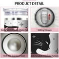 thumbnail image 3 of Gothic Cat Tumbler - 40oz Stainless Steel Insulated Cup with Handle & Straw for Cat Lovers - Gothic Gift for Women, 3 of 6