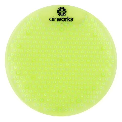 AirWorks AWSFUS237-BX Splash Free Urinal Screen, Cucumber Melon, Light 0.22 lb, 8" Height, 6" Width, Green (Pack of 10)