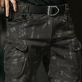 thumbnail image 4 of Clearance Men's Cargo Pants,Men's Solid Color Camo Print Outdoor Stretch Overalls With Large Pockets Loose Soft Pants Rainproof Training Pants, 4 of 6