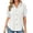 a-245White49, variant on FINALGANG Womens Lapel Collar Roll Tab Short Sleeve Solid Color Dual Bust Pocket Curved Hem Loose Button Down Shirt Relaxed Fit For Ladies Office Daily Outdoor Outing Blue M