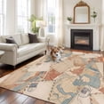 thumbnail image 3 of Vintage Envelope 5'x8' Area Rug for Living Room, Abstract Art Travel Maps Washable Non-Slip Rugs for Bedroom Nursery Dining Room, StainResistant Low-Pile Kitchen Carpet Large Entryway Rugs, 3 of 9