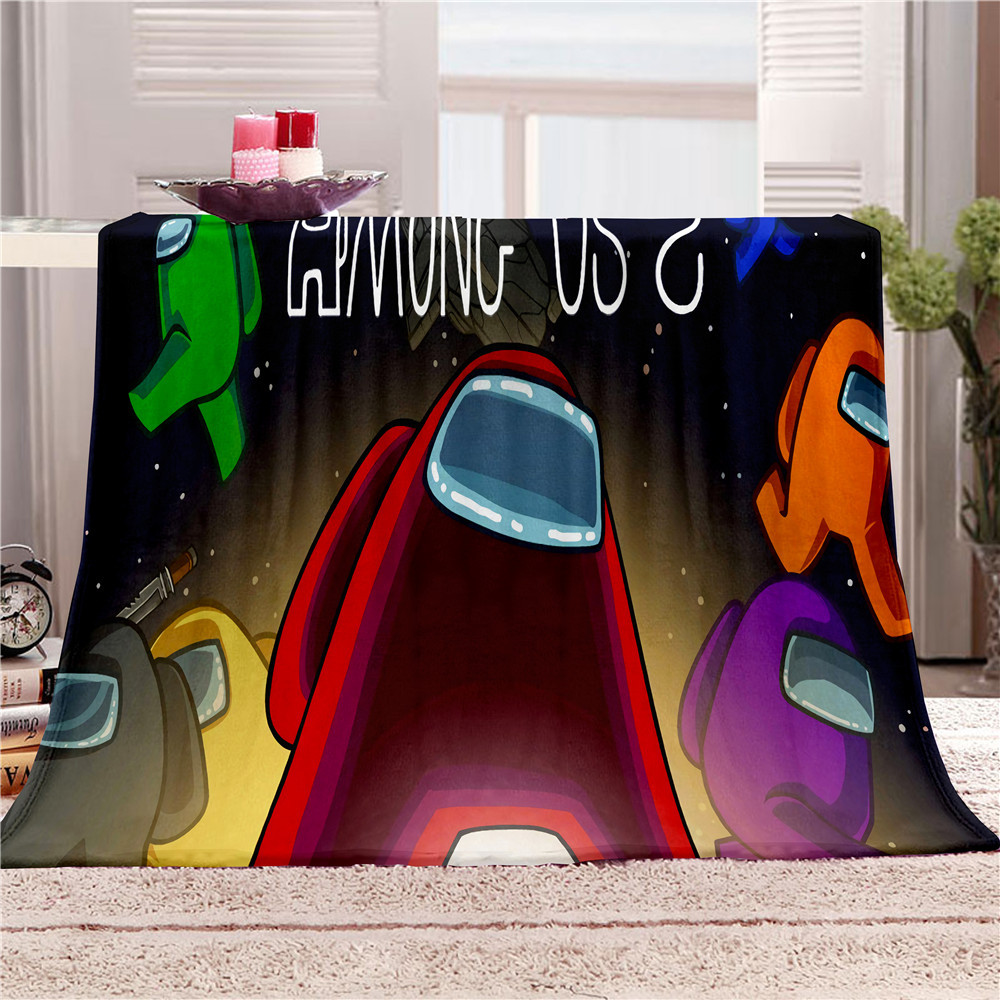 Among Us Game Peripherals All Seasons Soft Warm Blanket Flannel Throw