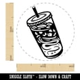 thumbnail image 2 of Iced Coffee To Go Self-Inking Rubber Stamp Ink Stamper - Pink Ink - Medium 1 Inch, 2 of 7