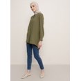 thumbnail image 2 of Khaki - Stripe - Crew neck - Tunic - Refka, 2 of 5