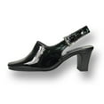 thumbnail image 3 of PEERAGE Dana Women's Wide Width Patent PU Slingback Dress Pump BLACK 9, 3 of 6