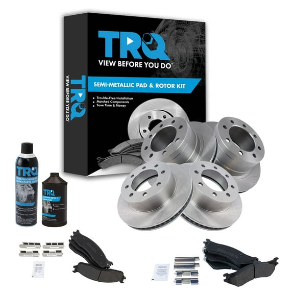 TRQ Front & Rear Premium Metallic Disc Brake Pad & Rotor Kit w/Chemicals for Ram BKA17706 Fits select: 2007-2008 DODGE RAM 1500, 2003-2008 DODGE RAM 2500