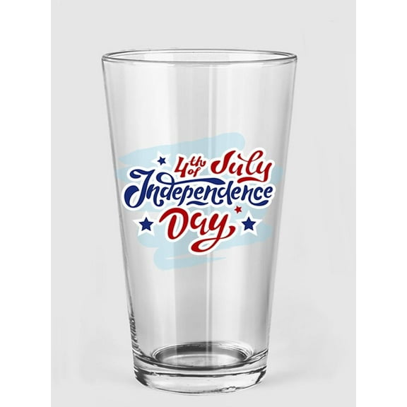 Smartprints 4Th Of July Independence Pint Glass -Image by Shutterstock, 16 oz Transparent Glass