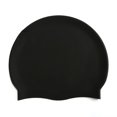 thumbnail image 2 of Paquete de 2 gorros de natación para niños (negro + rojo) - Silicona para niños y niñas - Gorros de natación de alta calidad, cómodos y elásticos, 2 of 5