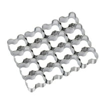 Dog Bone Cookie Cutter,Small Dog Bone Cookie Cutters,Stainless Steel Cookie Cutters For Baking,Dog Bone Shaped Cookie Cutter,Mini Dog Bone Cookie Cutter,Baking Tools,(16 Cavity Bone,3.74x2.55 in)
