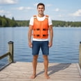 thumbnail image 4 of 1Pcs Fixed 4 Buckle Reflective Foldable Flotation Vest, Life Jacket for Night or Low Light Use for Adult Blue, 4 of 8