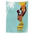 thumbnail image 3 of Ambesonne Retro Tablecloth Rectangular Table Cover, Mother, 52"x70", Turquoise Marigold, 3 of 4