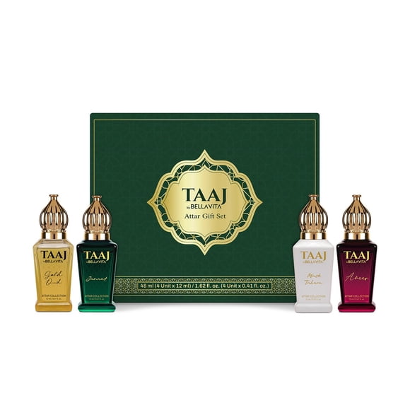 Set de Perfumes BELLAVITA Taaj Attar 4 x 12 ml Unisex en Roll-On