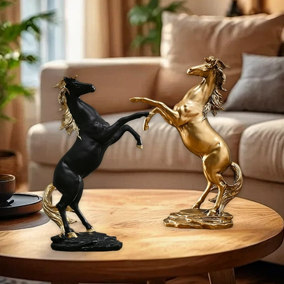Nsxcdh Modern Decorative Sculptures Resin Ornament Horse Unique Shape Personalized Ornament Resin Crafts Bookcase Desktop Ornament Suitable For Bedroom Study and Desk