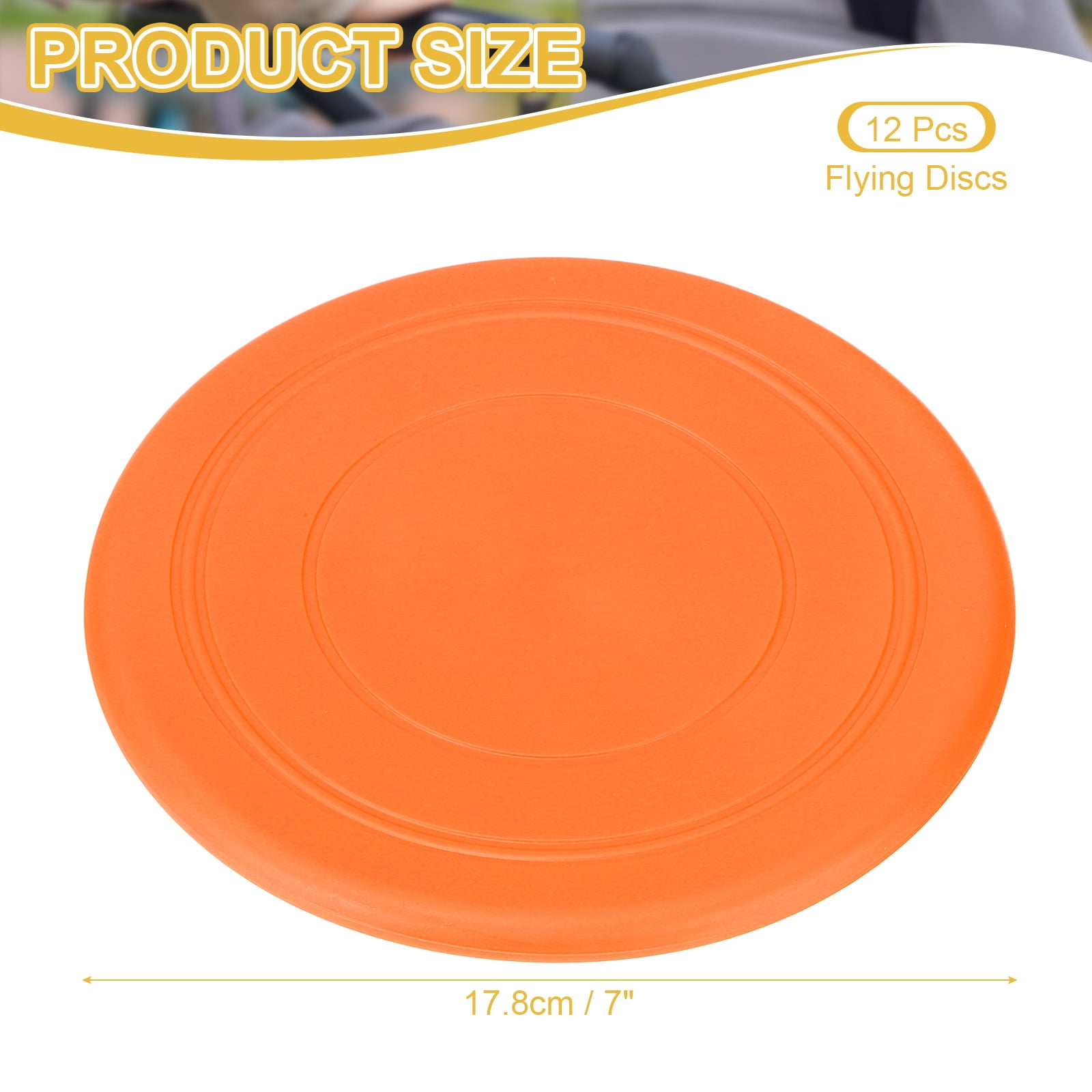 Uxcell Flying Disc, Soft Silicone Colorful Flying Disk Flyer for Outdoor Sports Training Playing Lawn Game Orange