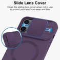 thumbnail image 2 of iPhone 12 Pro Max Case with Wallet [Camera Cover Slide Lens] Soft TPU Cover [Compatible with MagSafe] Slim Thin Scartchproof Full Body Protective Magnetic Phone Case for iPhone 12 Pro Max Purple, 2 of 14
