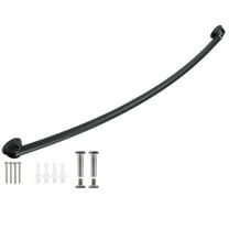 Adjustable Curved Shower Rod, 44-Inch to 66-Inch, Design House Shower Curtain Rod, Expandable, Matte Black, WM758281