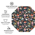 thumbnail image 3 of Picia Autumn Fox Owl Printed Leather Coasters for Drinks, 4" Drink Coasters Set of 4 for Tabletop Protection, Handmade Luxurious Home Décor and Housewarming Gift -Octagon, 3 of 6