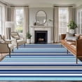 thumbnail image 2 of 5x7 Area Rugs for Living Room, Blue Green Striped Non Slip Area Rugs for Kitchen Bedroom Entryway, Colorful Abstract Vertical Lines Art Washable Carpet Runner Rug Floor Mats for Bedroom Home Decor, 2 of 9