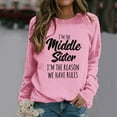 thumbnail image 2 of Sweatshirt for Women Sweat Shirts Women Long Sleeve Women Pullover Sweatshirt Pink Womens Sweatshirt Winter Clothes for Women Casual Wear, 2 of 4