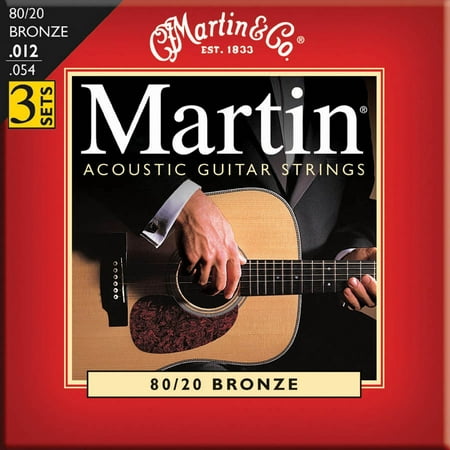 Martin M140 3-Pack 80/20 Bronze Medium Gauge Acoustic