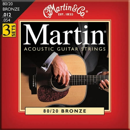 Martini Guitar - Martin M140 3-Pack 80/20 Bronze Medium Gauge Acoustic Strings