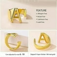 thumbnail image 3 of EOEMY Gold Plated Initial Letter Open Knuckle Rings Alphabet A To Z Women Adjustable-B, 3 of 9