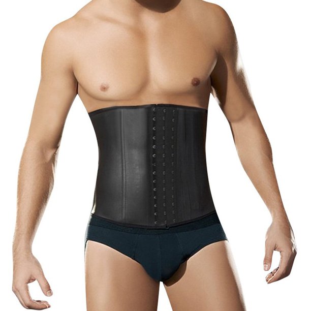 Slimbelle Waist Trainer Corset For Weight Loss Tummy Control Sport Workout Body Shaper Black Walmart Com