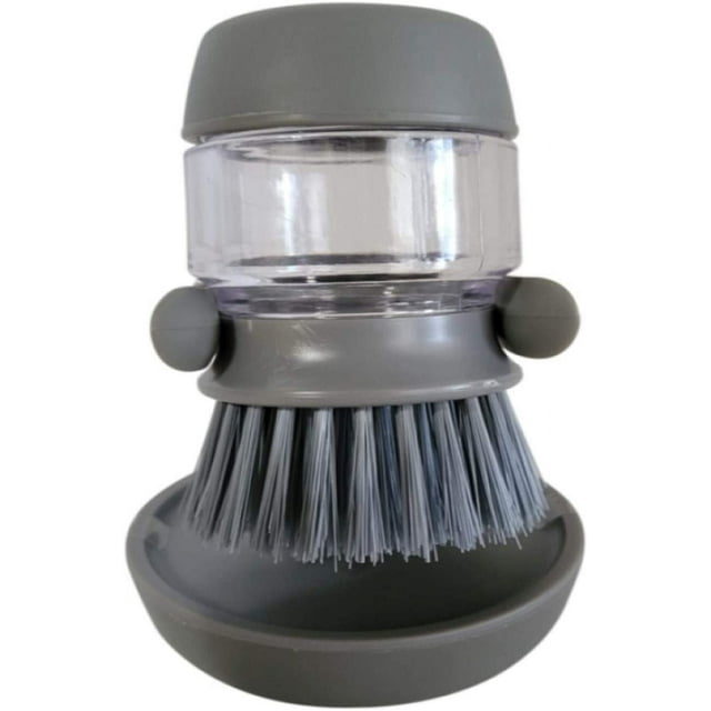 Distributeur de Savon Brosse - Brosse de Cuisine pour Nettoyage de Casseroles Poêles Éviers & Brosses à Récurer la Vaisselle