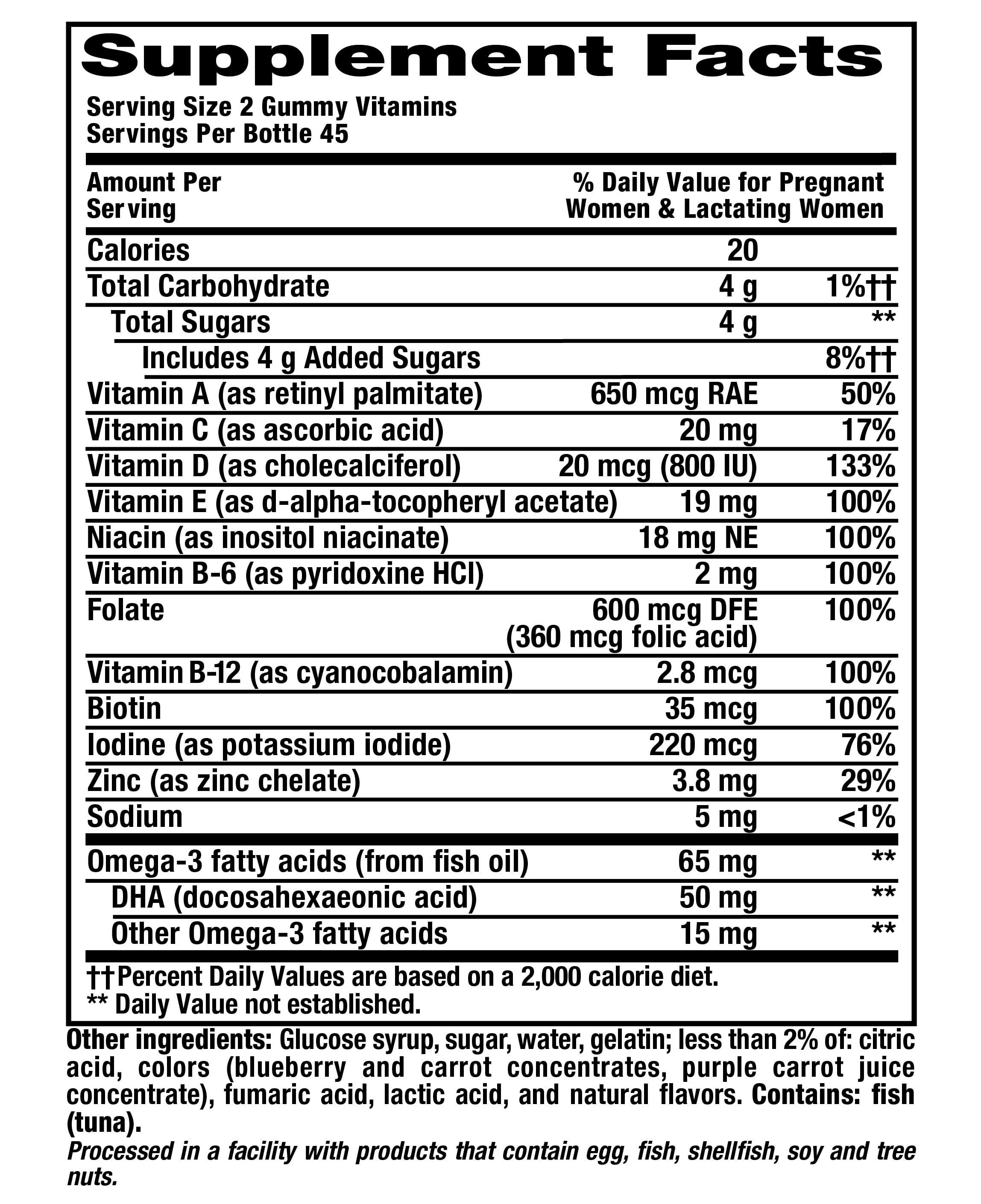 Vitafusion Prenatal Gummy Vitamins, 90 Count (Packaging May ...