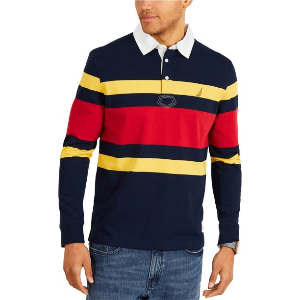 Nautica - Polo de rugby a rayas para hombre, multicolor, XX-Large
