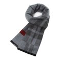 thumbnail image 3 of Bufanda de lujo para hombre, suave, cálida, elegante, a cuadros, de cachemira, tacto cálido, 3 of 5