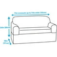 thumbnail image 4 of Maytex Embossed Diamond Patterned 2-Piece Loveseat Stretch Slipcover, Chocolate, 4 of 4
