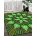 thumbnail image 3 of Ahgly Company Machine Washable Indoor Square Transitional Army Green Area Rugs, 7' Square, 3 of 7