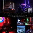 thumbnail image 3 of Luz de la Bandera LED, Impermeable de 1 Pie de 20 Colores, El Sonido Activado Látigo LED de Látigo Control Remoto de 12 A 24 V para RZR, 3 of 7