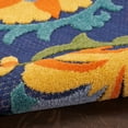 thumbnail image 3 of Nourison Aloha Floral Textured Flatweave High-Low Indoor Outdoor Area Rug Navy Multicolor 7'10" x 10'6", 3 of 12