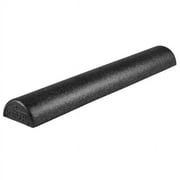 OPTP Black AXIS Firm Density 36" x 3" Half Round Foam Roller (AXH363) - Dual-Sided Design for Massage, Fitness and Physical Therapy