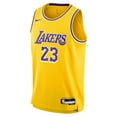 thumbnail image 2 of Youth Nike LeBron James Gold Los Angeles Lakers Swingman Jersey - Icon Edition, 2 of 3