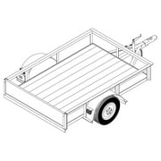1106 - 4' 2" x 6' Single Axle 2K Utility Trailer DIY Master Plan w/ Blueprint Paper - Engineer Approved