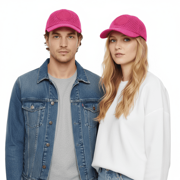 Versace Jeans Couture Pop Pink Medallion Baseball Cap for mens