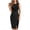 Black, variant on Qiopertar Women's Party Dress Sleeveless Sequin Patchwork Slim Fit Split Cocktail Dress Elegant Evening Gown, Black S