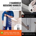 thumbnail image 4 of Stretch Film, Extra Thick 80 Gauge Stretch Film – 15 Inch x 1200 Foot Roll, Commercial-Grade Shrink Wrap for Pallets, Secure Packing & Transport (1 Pack, Clear with Handles), 4 of 10