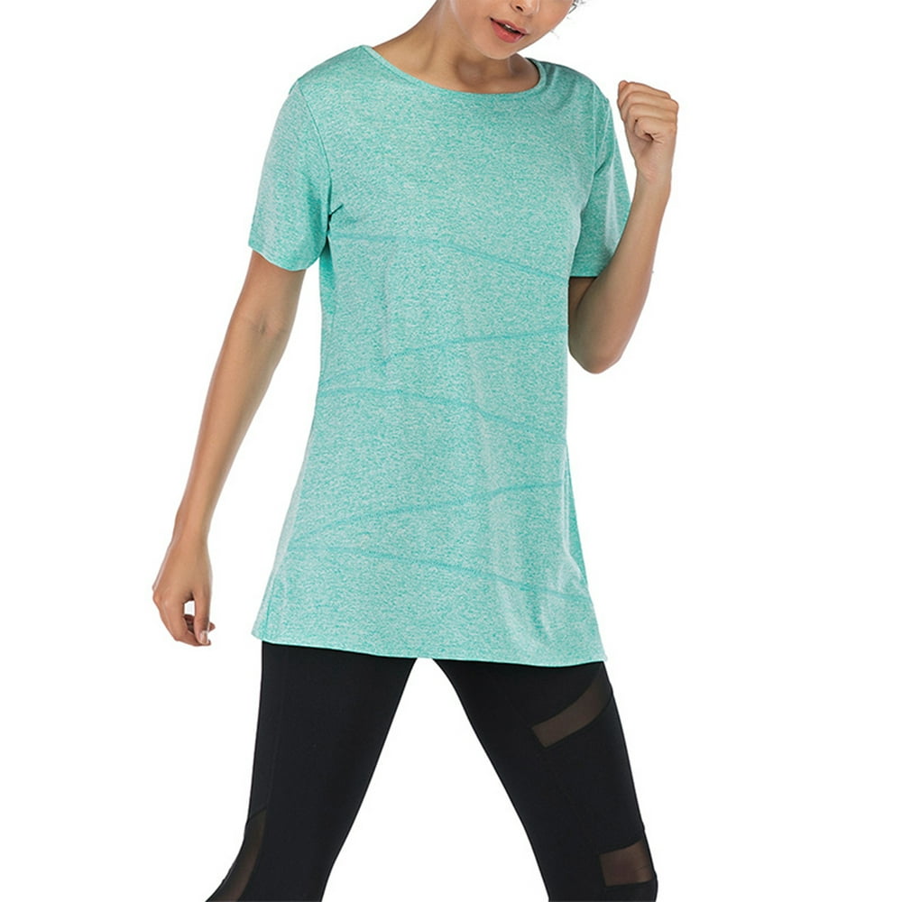 UKAP Womens Short Sleeve Running Shirts Loose Fit Sport Activewear Workout Tops