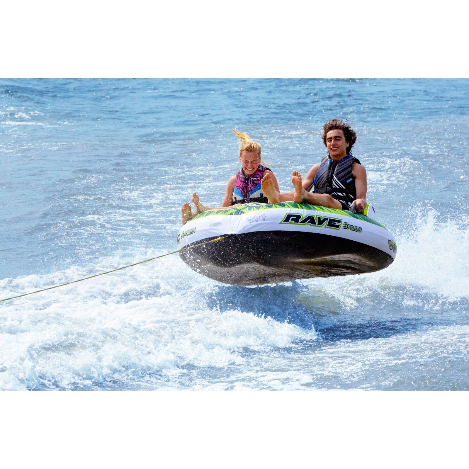 RAVE Sports Warrior II Double Seat Inflatable Towable Tube, Green - image 2 of 3