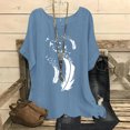 thumbnail image 2 of TopLLC Chemise en Coton et Lin pour Femmes, Tailles Plus, Col Rond, Manches 3/4, Tunique, 2 of 4