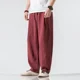 thumbnail image 2 of Pantalones casuales para hombre, pantalones holgados de hip hop para hombre, pantalones harén de lino, gran oferta, estilo de algodón, moda de verano Harajuku, ropa de calle Y2k larga, 2 of 5